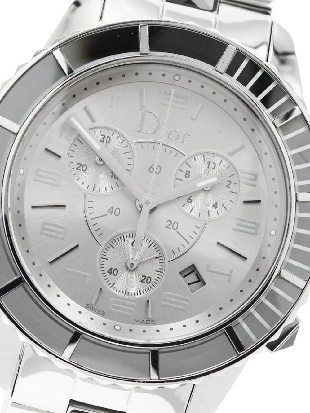 Dior crystal CD114312 Chronograph gray Dial Quartz Men's Watch_965438
